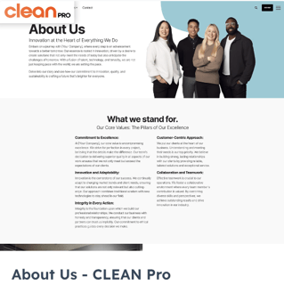 About Us - Clean Pro Template