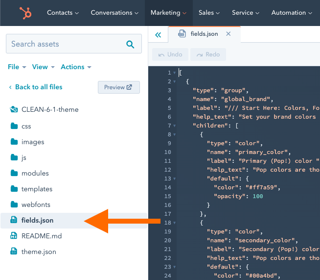 fields-json-parent